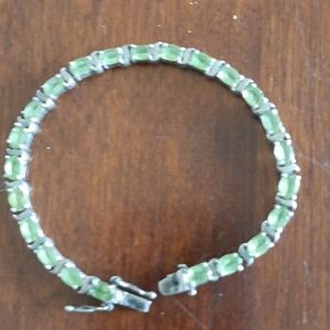 SILVER AND CITRINE BRACELET